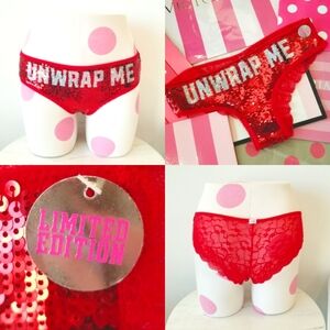 Victoria's Secret PINK Vintage Sequin Bling Hipster Panty NWT Limited Edition